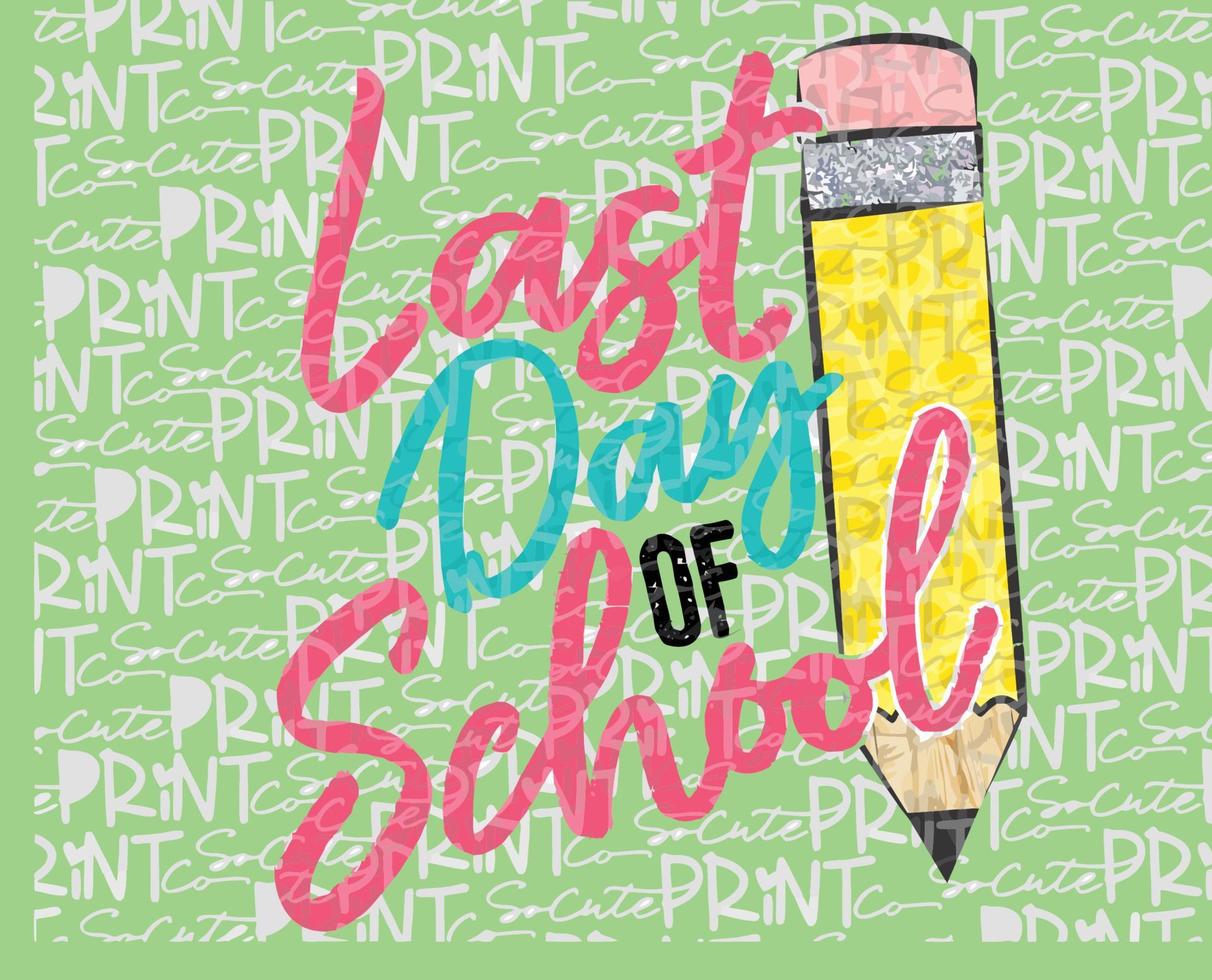 End of school vector
