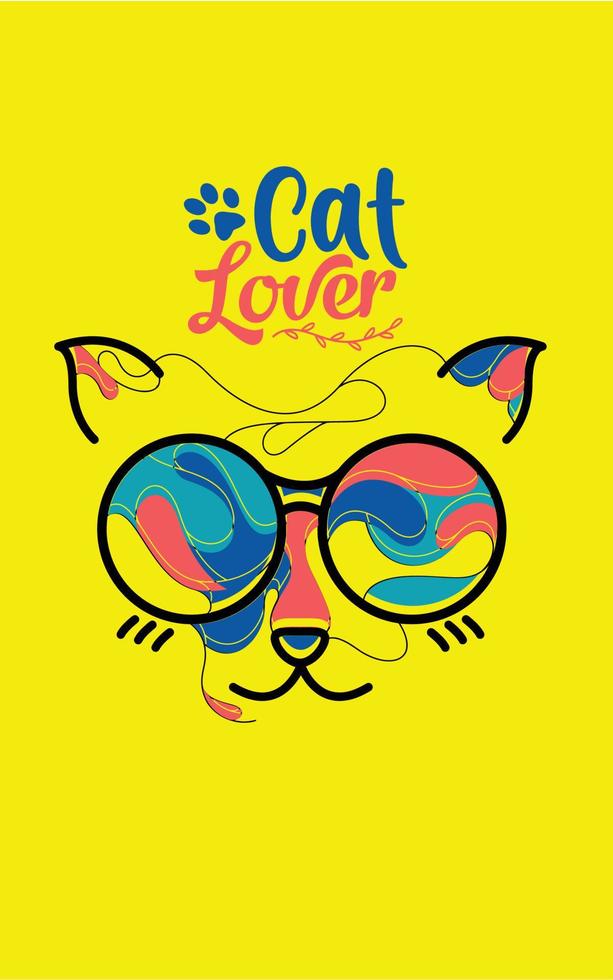 for cat lover vector