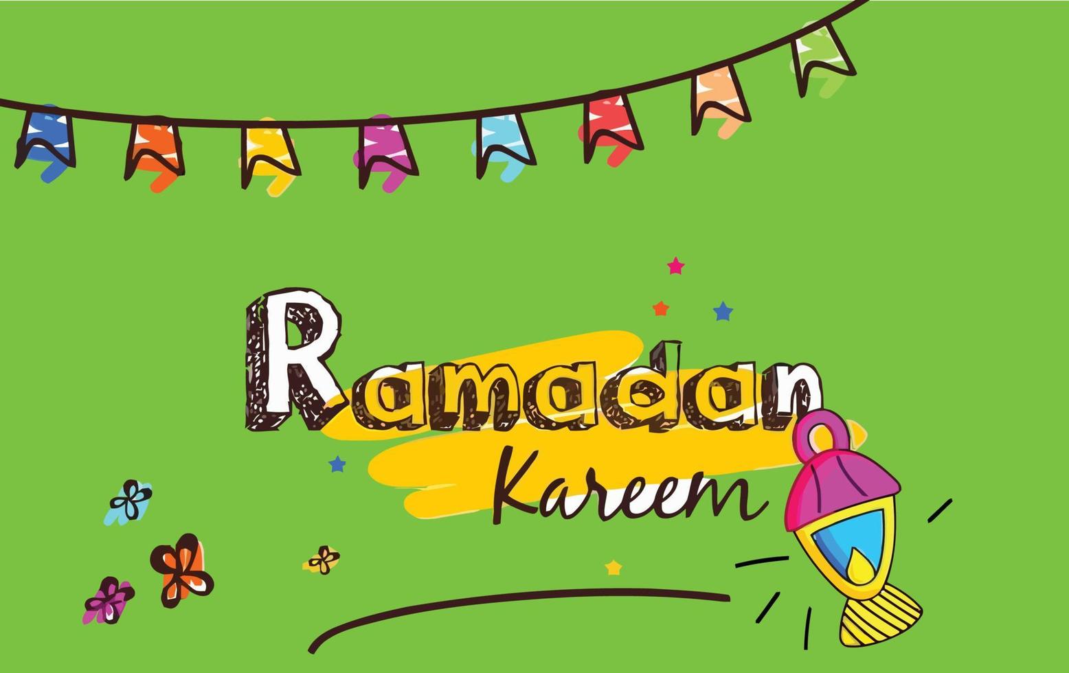 happy ramadan kareem greetings. vector