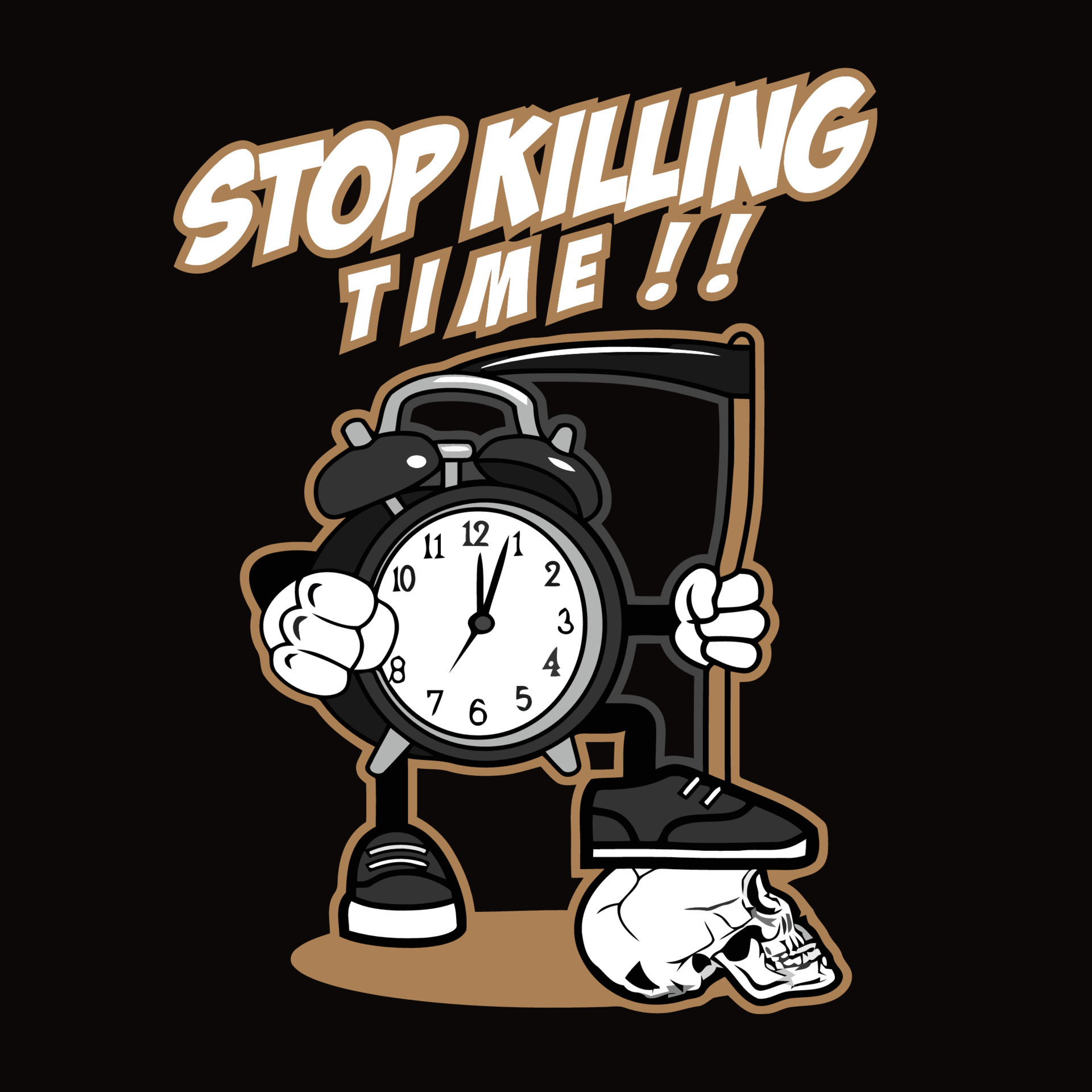 Stop killing time 7576295 Vector Art at Vecteezy