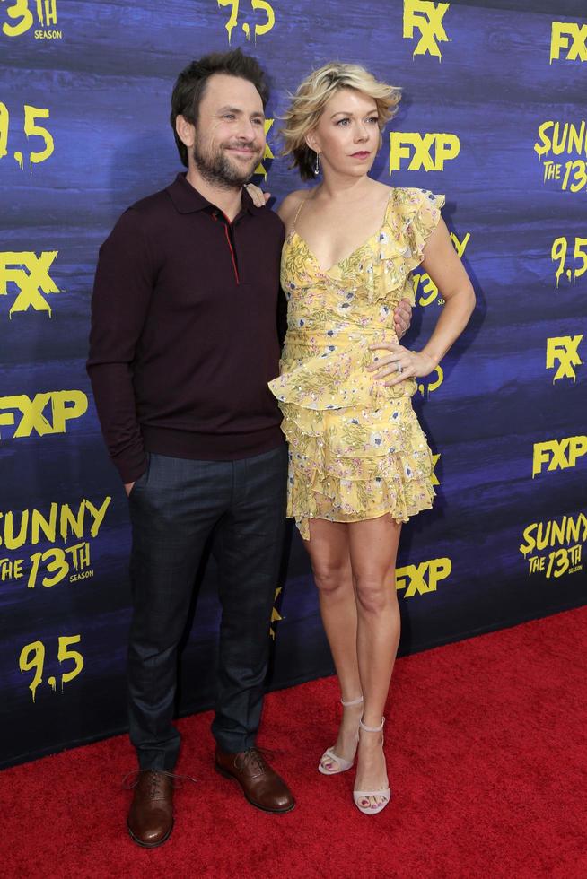 Charlie Day (L) and his wife Mary Elizabeth Ellis attend the premiere of  'Hotel Artemis' at the Regency Bruin Theatre in Los Angeles, California on  May 19, 2018. Photo by Chris Chew/UPI