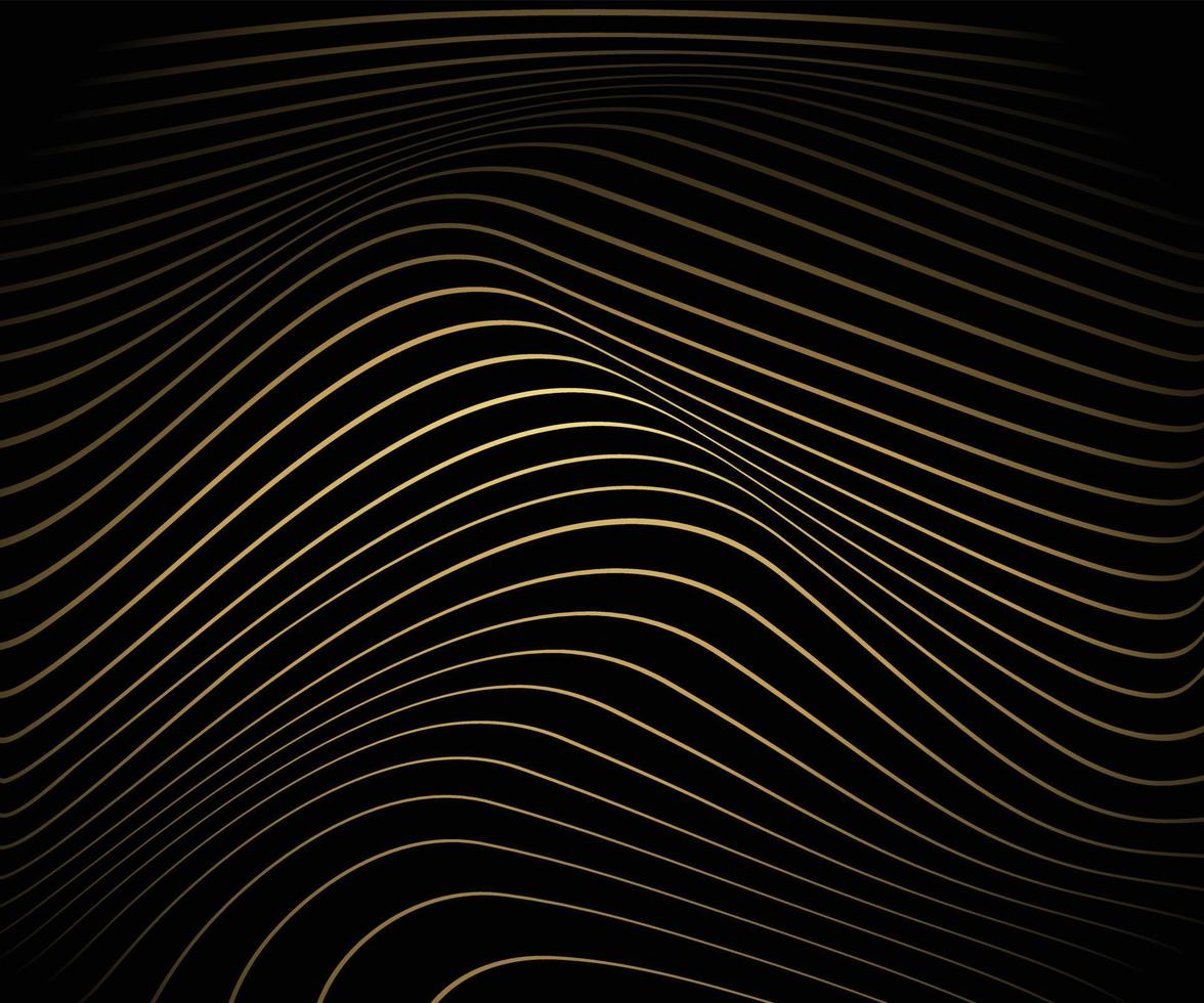 Golden wave line background vector