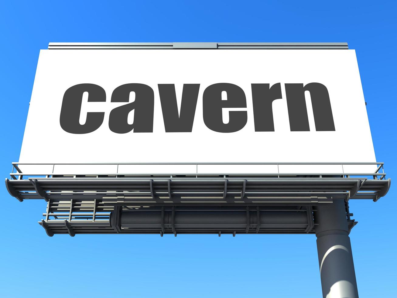 cavern word on billboard photo