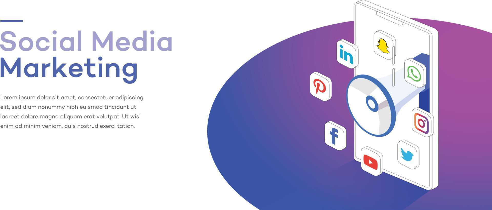 Social media marketing banner vector