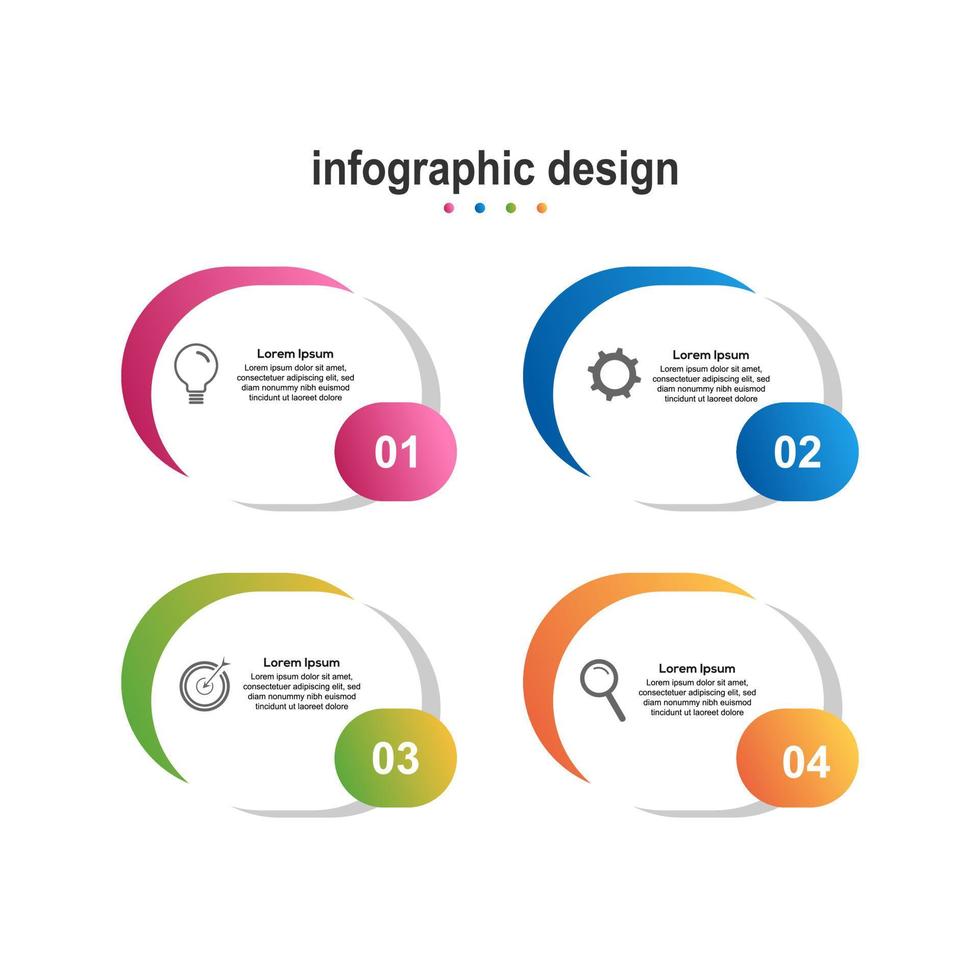 diseño infográfico diseño de negocios moderno vector