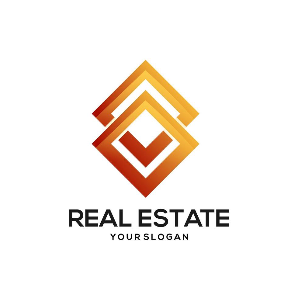 Real Estate logo design illustration vector