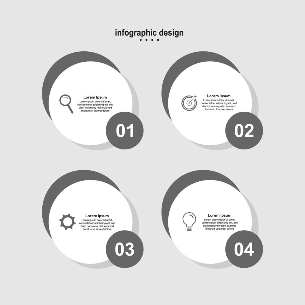 diseño infográfico diseño moderno círculo empresarial vector