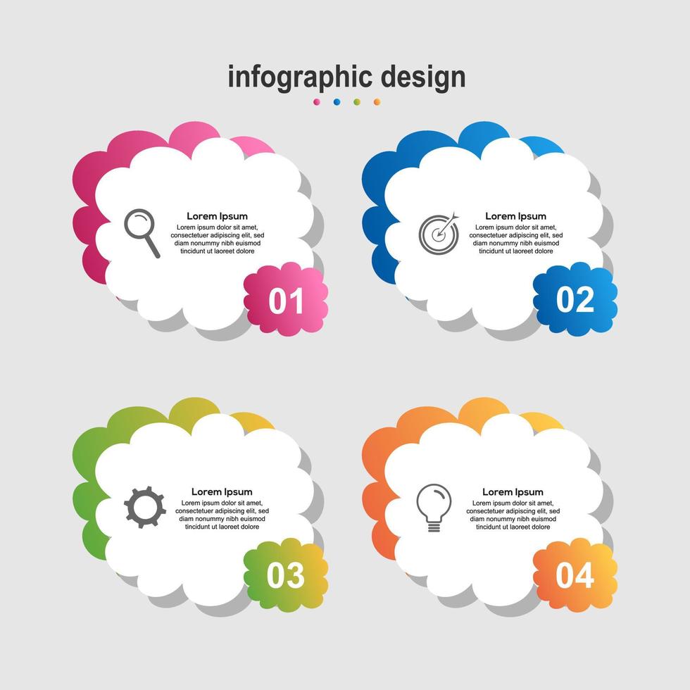 Infographic design cloud modern design business vector