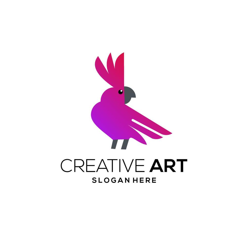 Bird logo colorful modern gradient vector