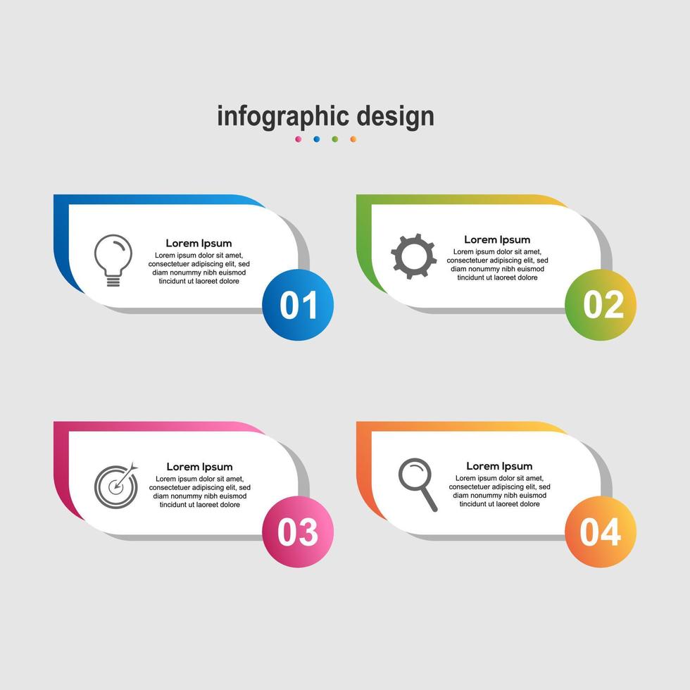 diseño infográfico diseño de negocios moderno colorido vector
