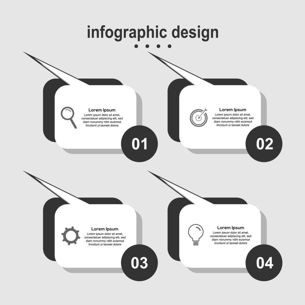 diseño infográfico diseño moderno negocio simple vector