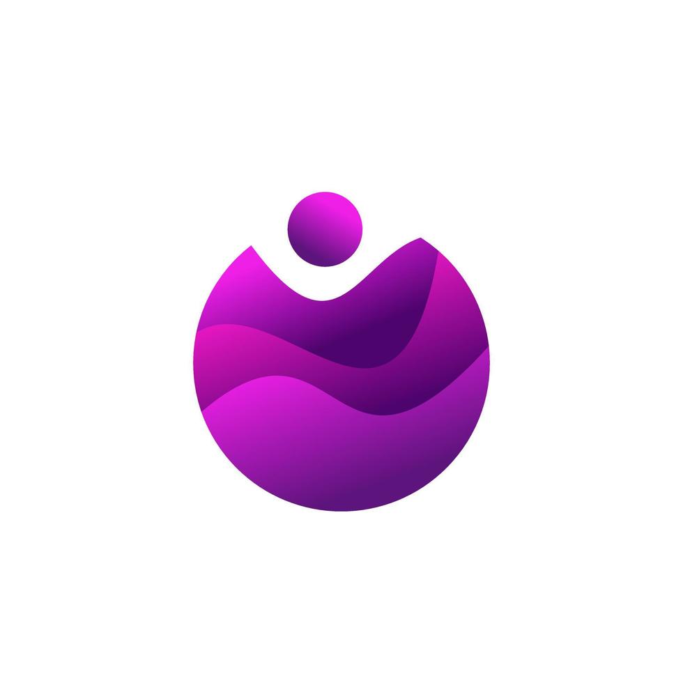 Ball Wave colorful gradient design vector