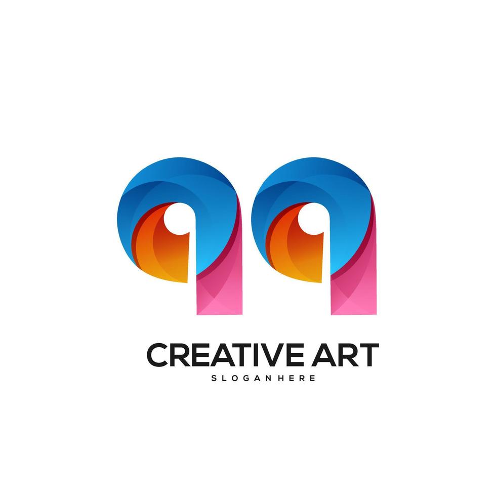 99 logo colorful gradient design vector