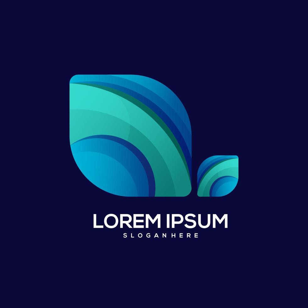 Eco logo colorful gradient illustration vector