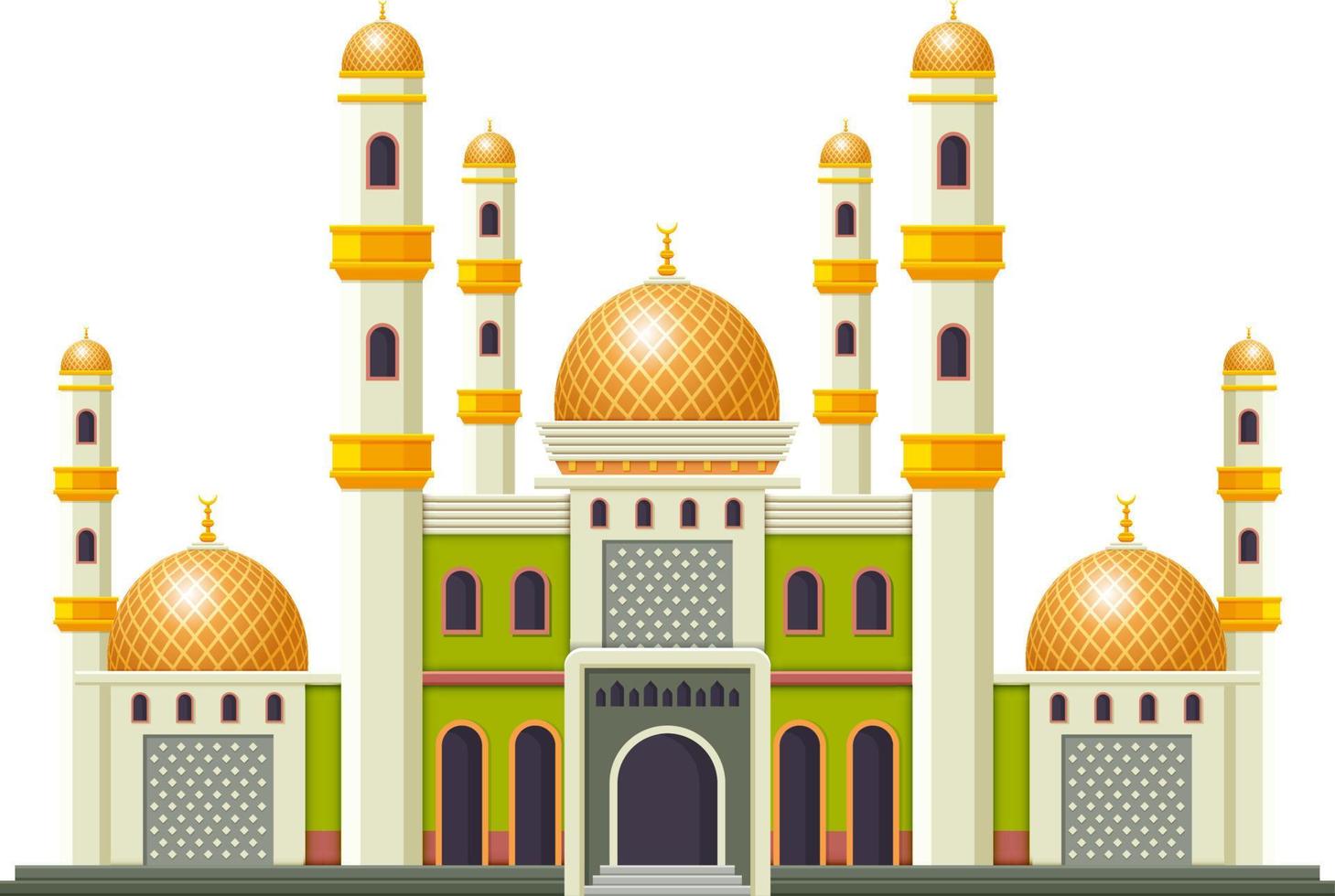 the beautiful mosque with the good design vector