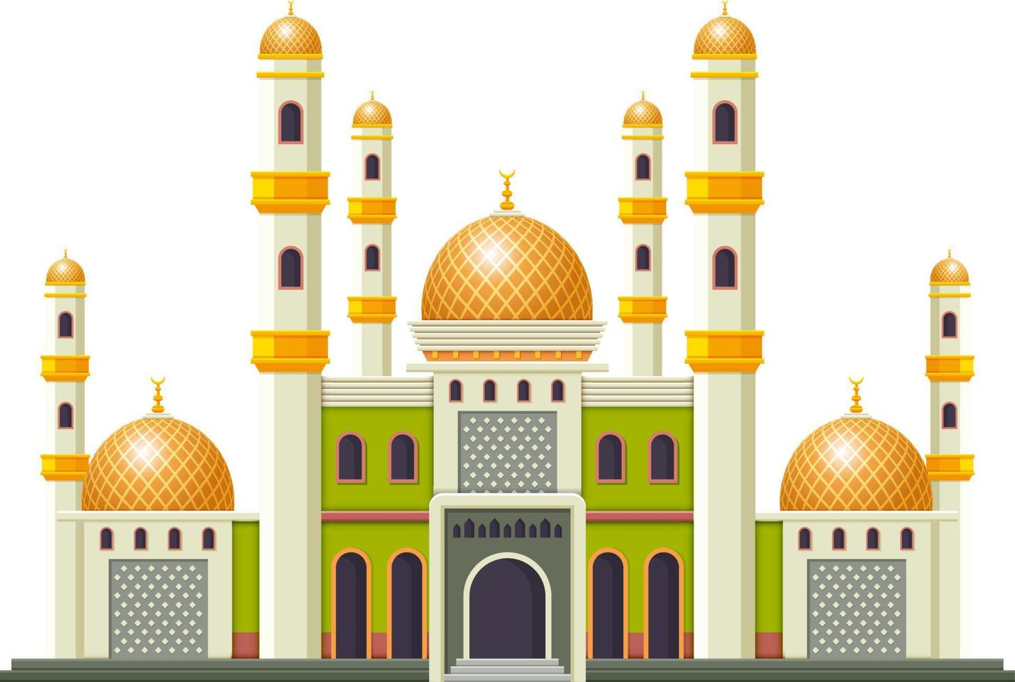 la hermosa mezquita con el buen diseño vector