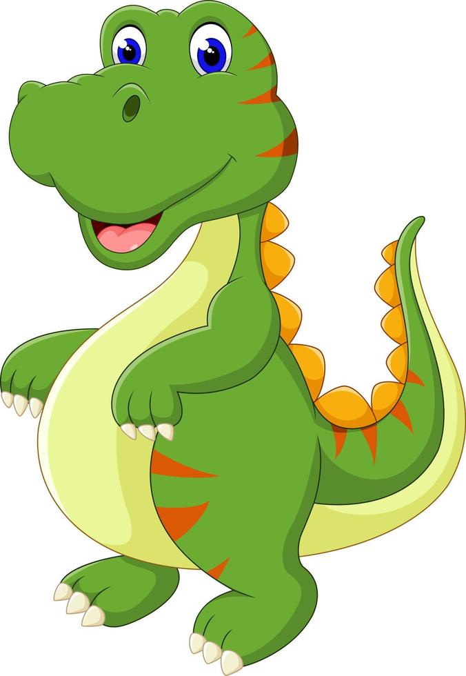 Cute dinosaur cartoon vector