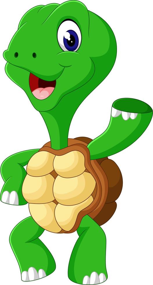 Cute cartoon turtle vector