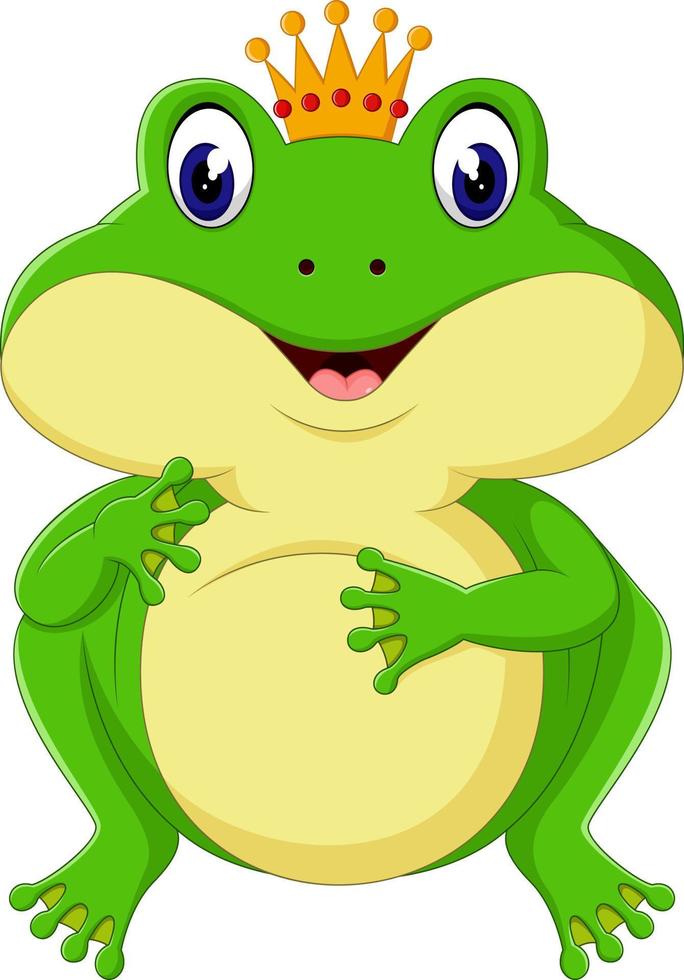 Cartoon cute frog vector