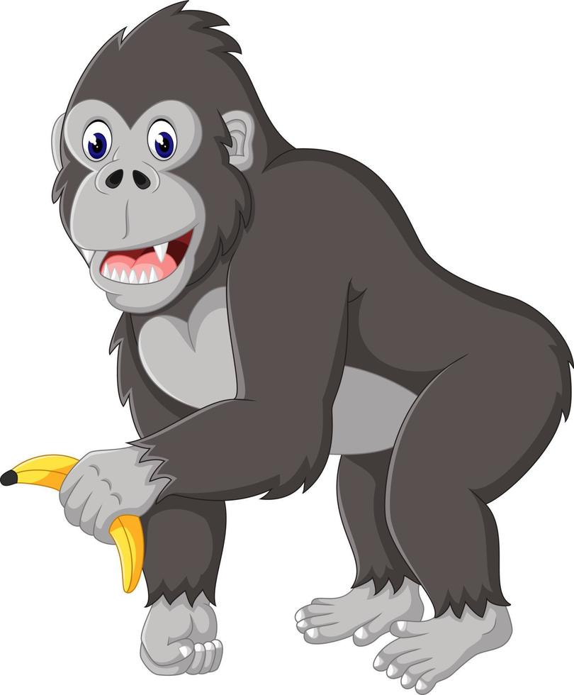 Angry gorilla cartoon vector