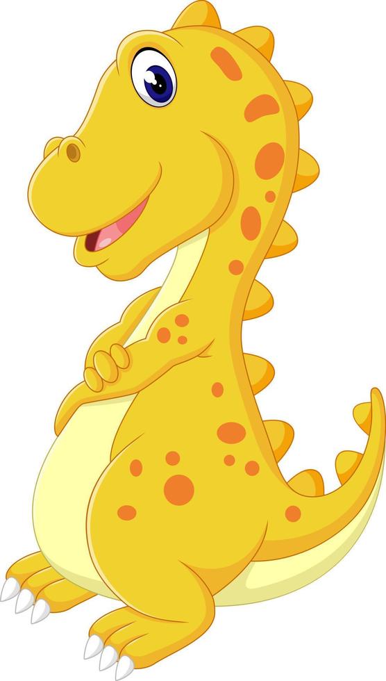 cute dinosaurs cartoon vector