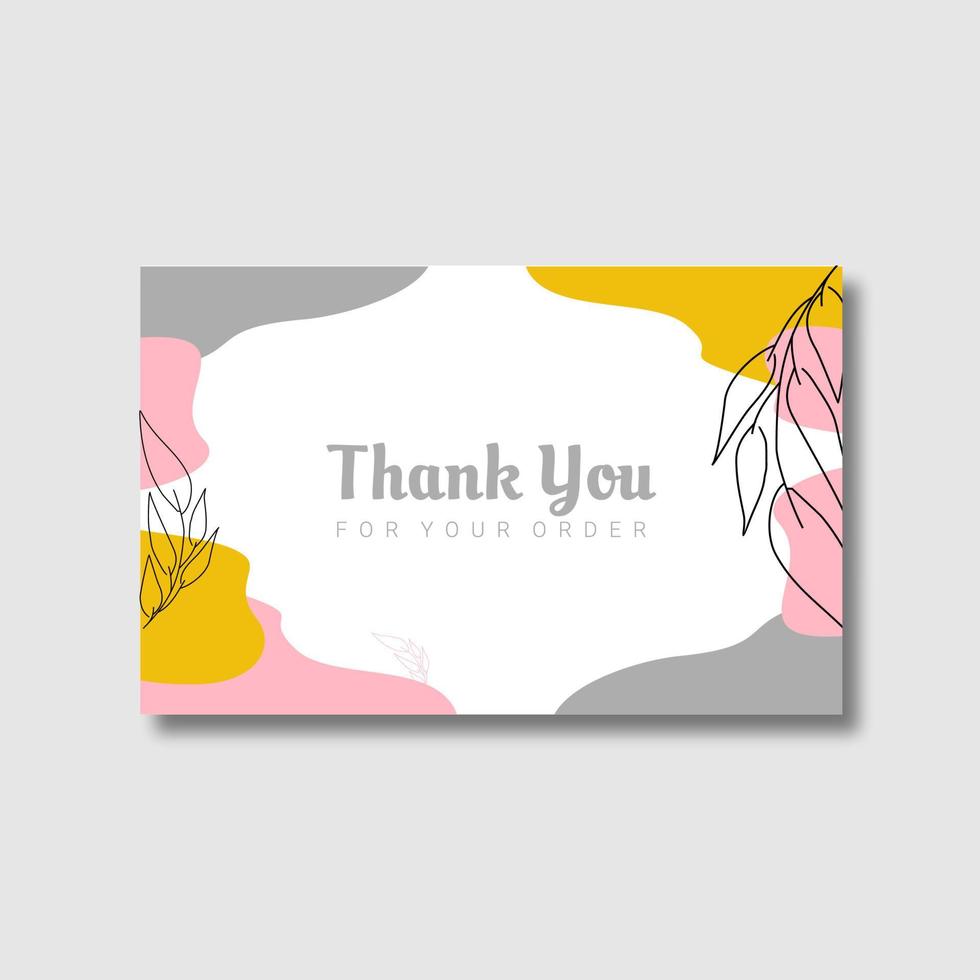 Thank You Card Template vector