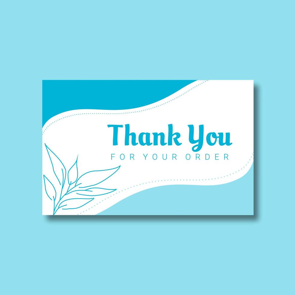Thank You Card Template vector