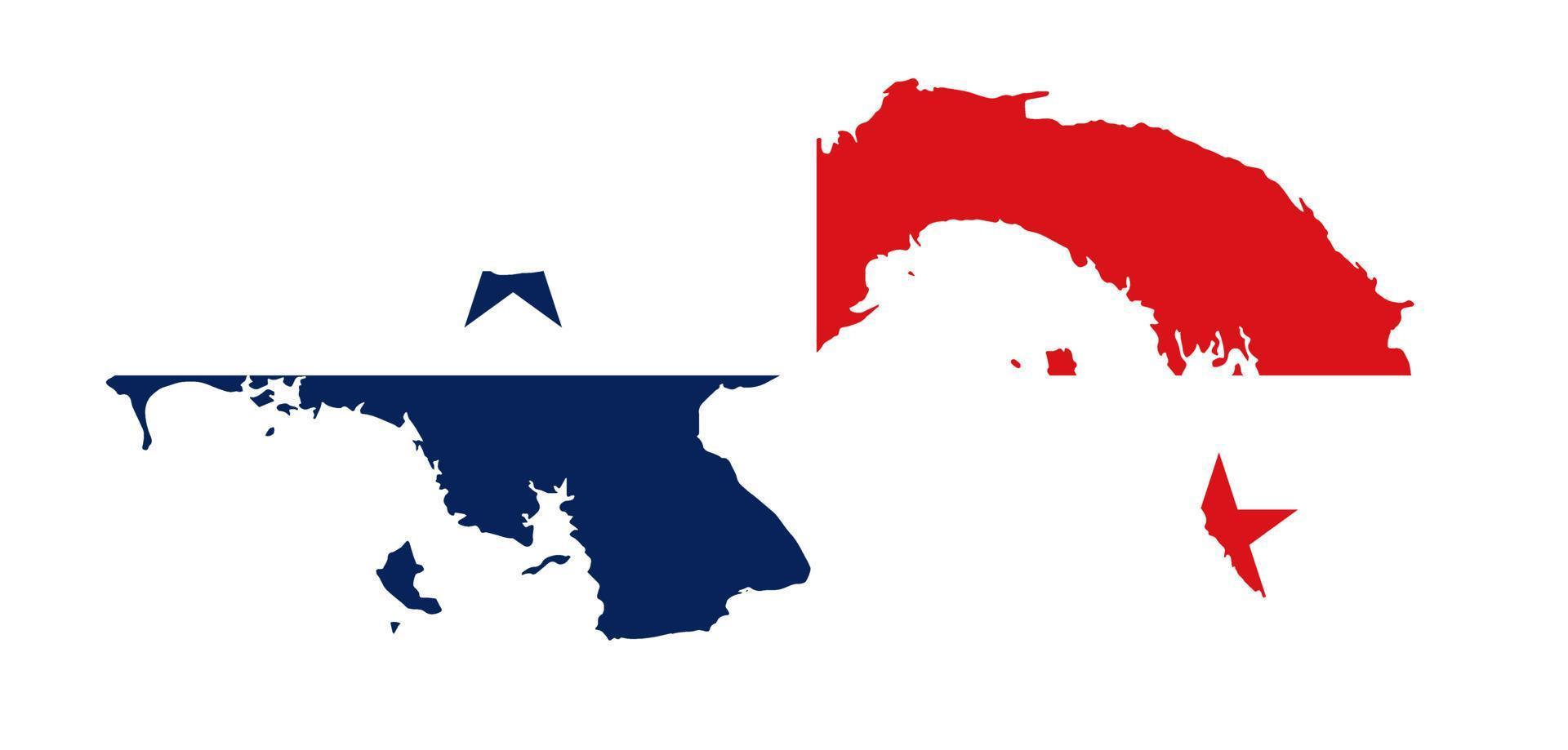 Panama  flag on map isolated  on png or transparent  background.Symbol of Panama.vector illustration vector