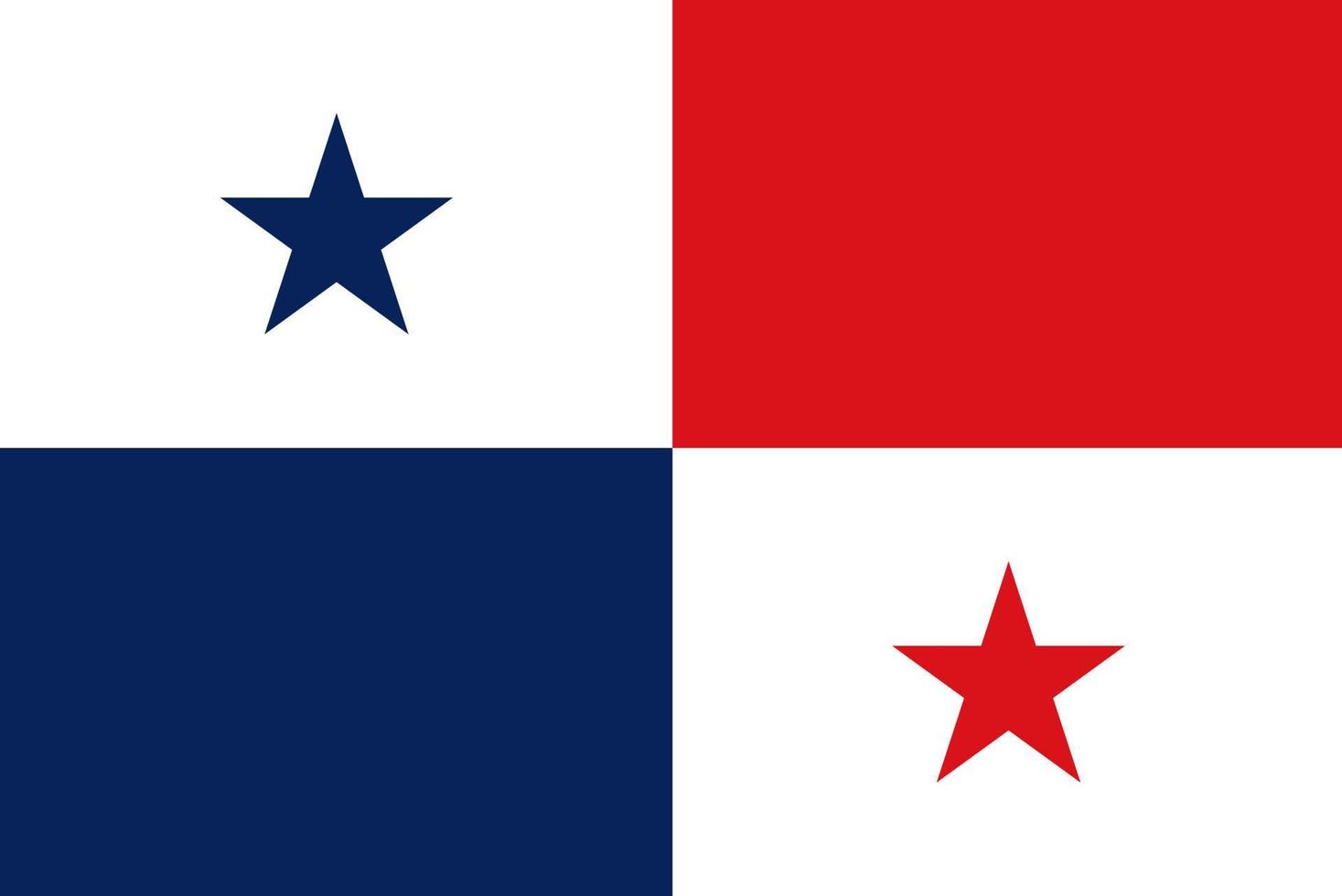 Panama flag.Symbol of Panama. Vector illustration.