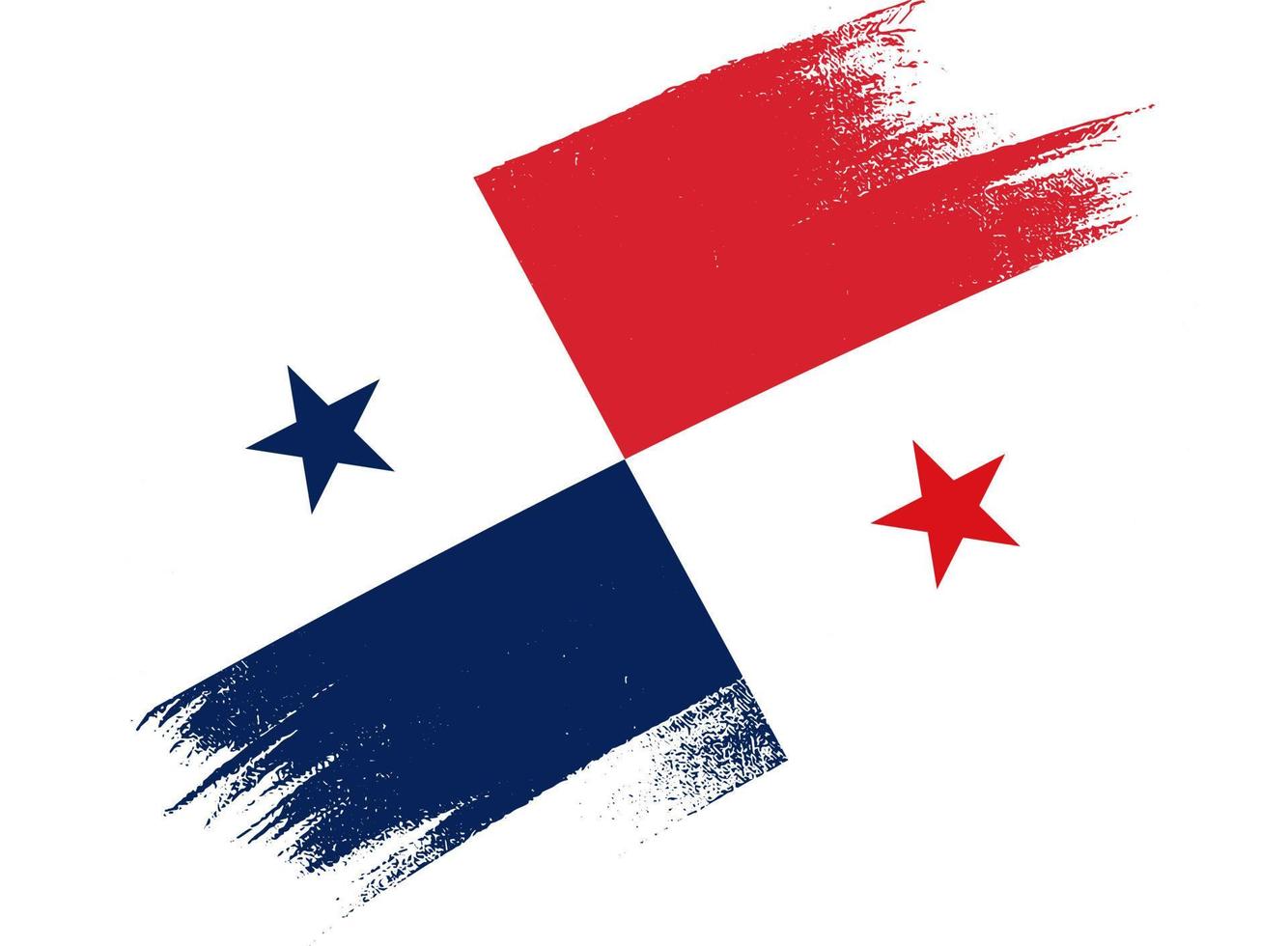 bandera de panamá con pintura de pincel texturizada aislada en png o fondo transparente. símbolo de panamá. ilustración vectorial vector