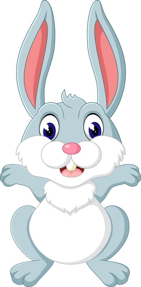 Cute cartoon rabbit vector