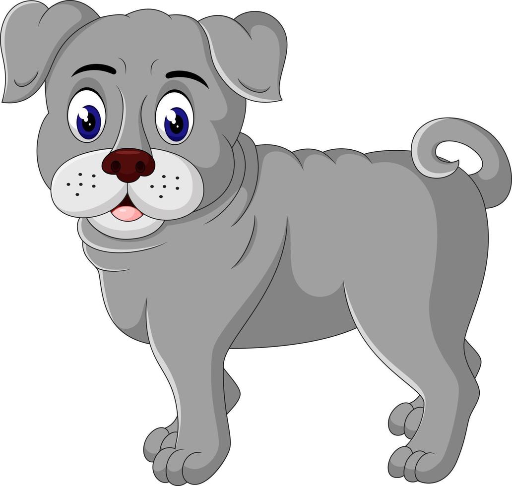 dibujos animados lindo bulldog vector