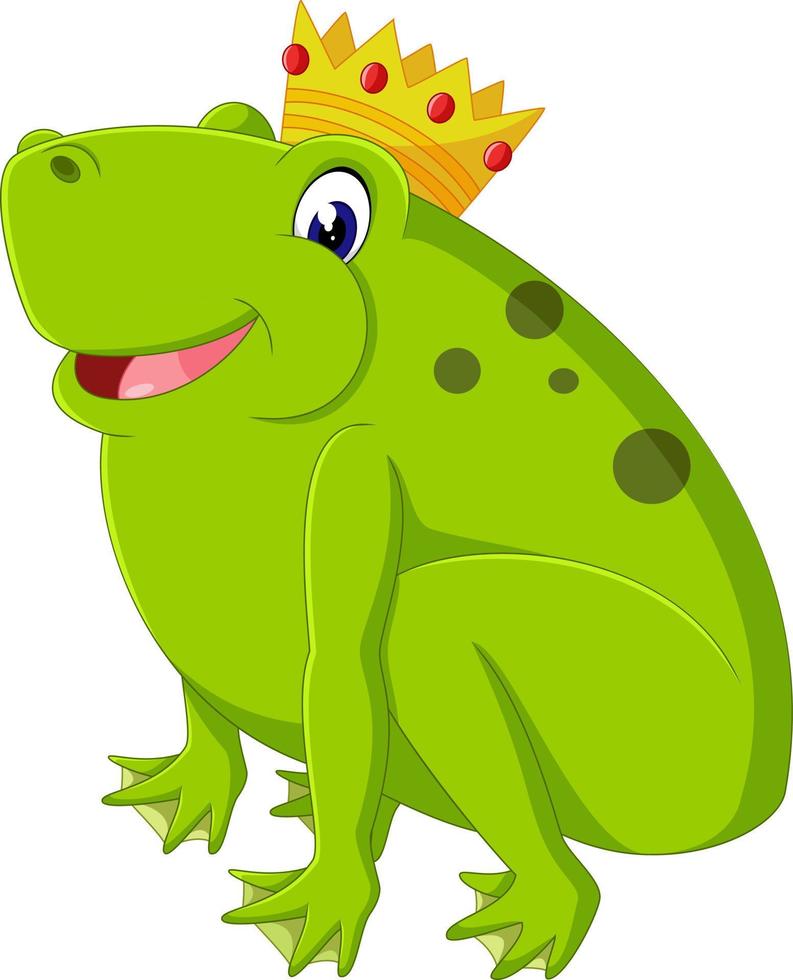 Cute frog cartoon vector