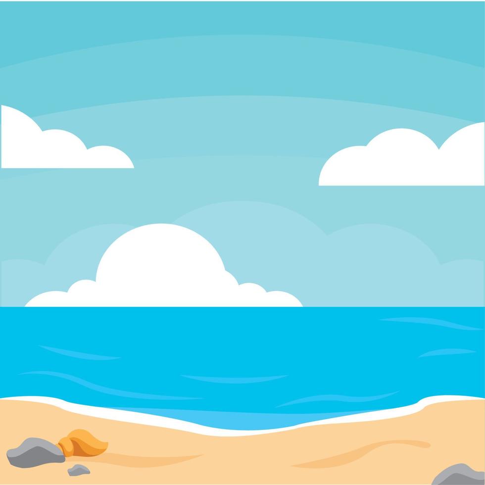 cartel mar playa paisaje verano vector ilustración
