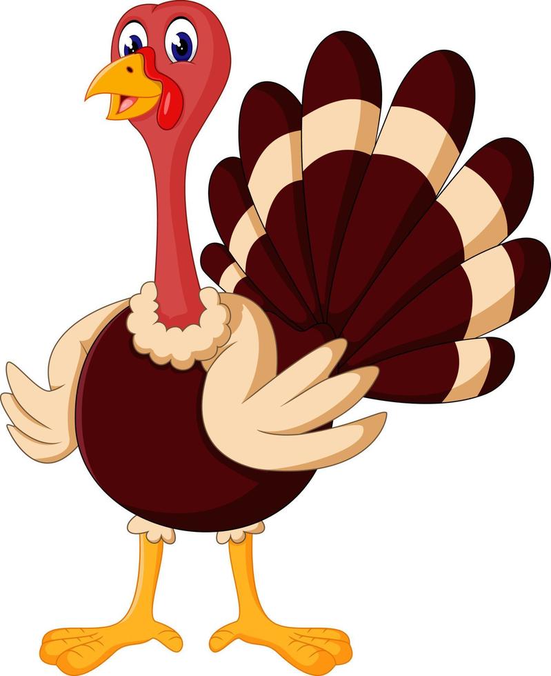 cute Cartoon turkey vector