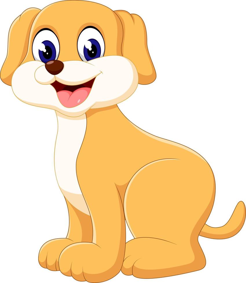 Cute dog cartoon vector