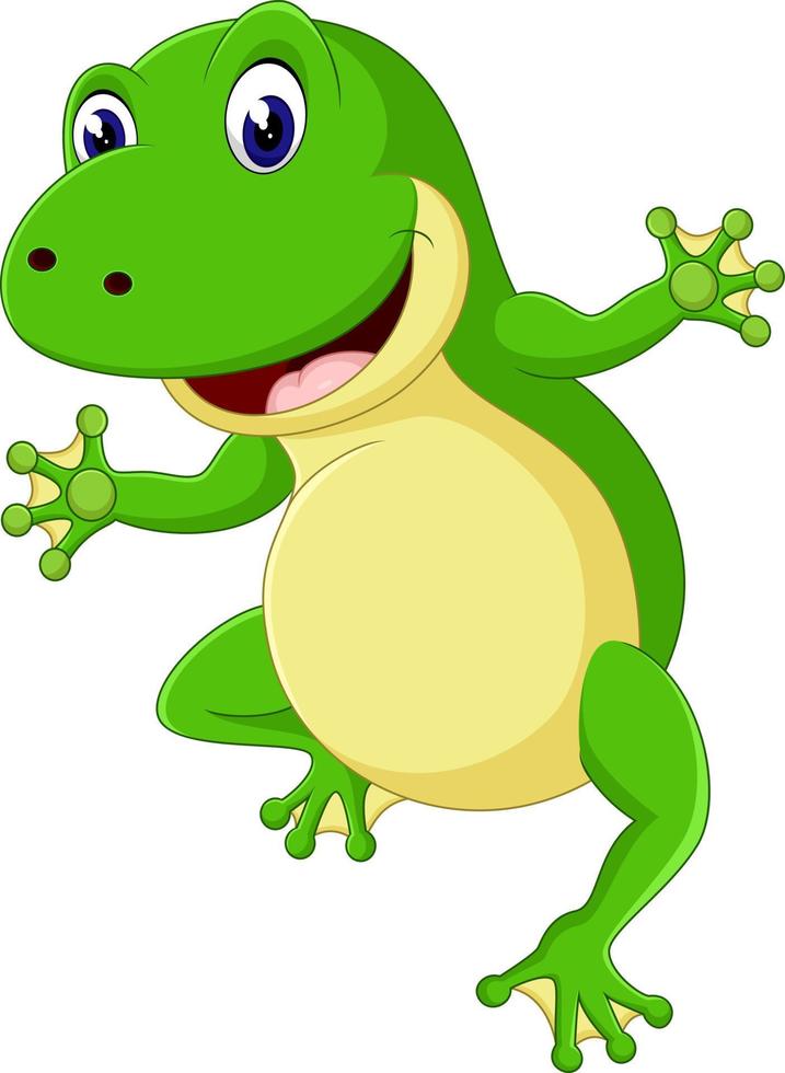 Cartoon cute frog vector