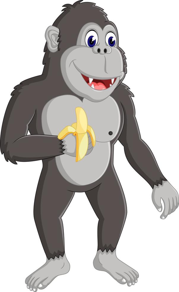 Angry gorilla cartoon vector