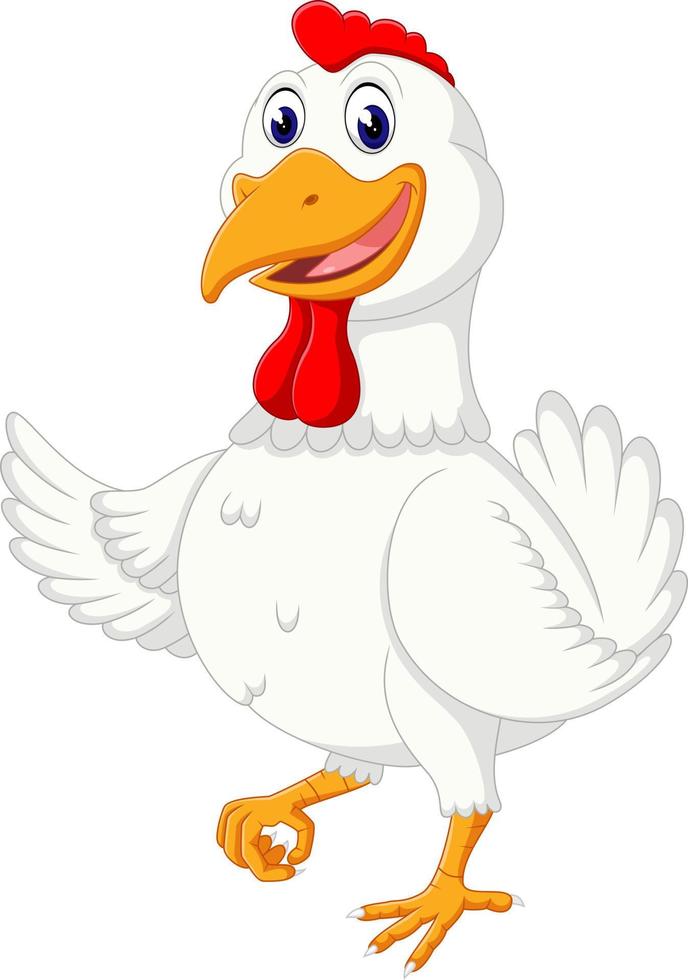 cute chicken cartoon vector