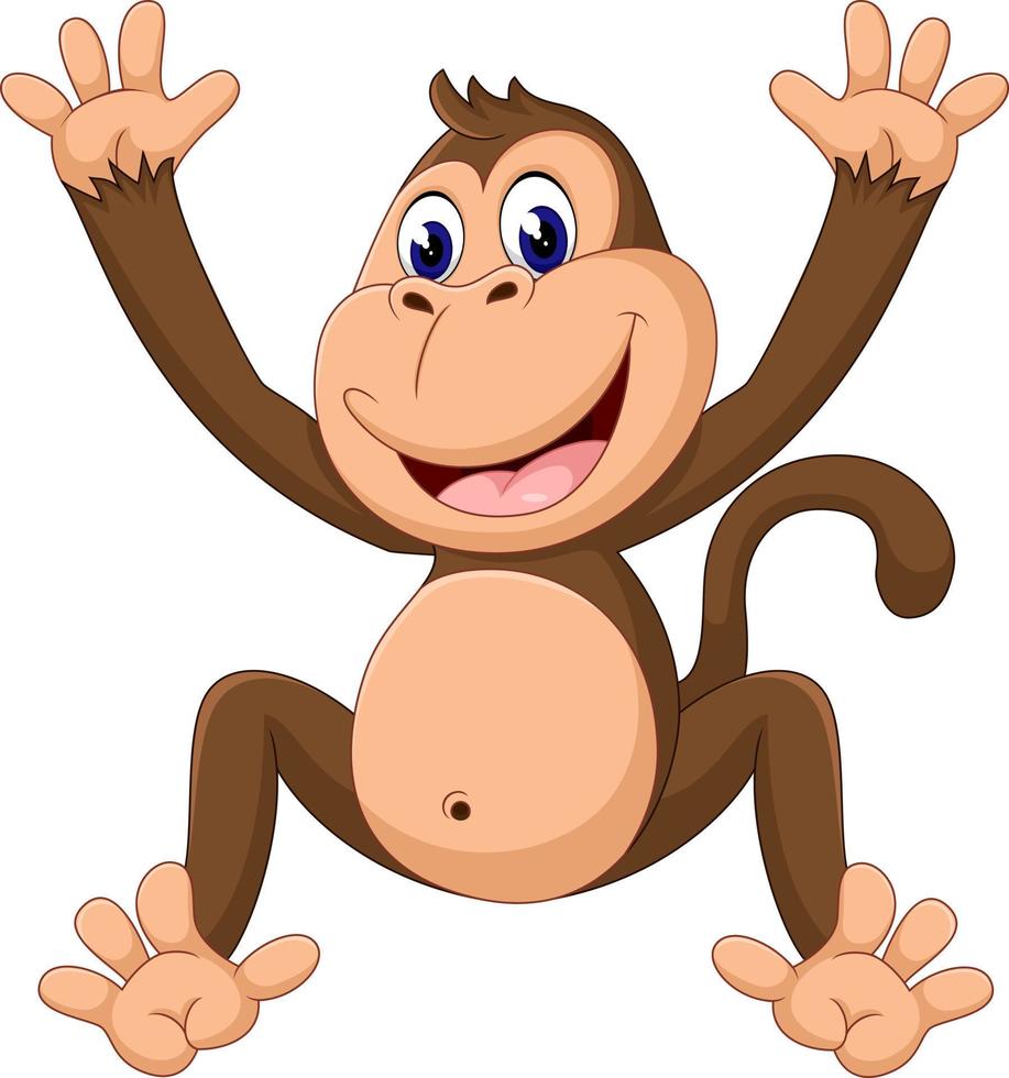 cute Cartoon monkey vector