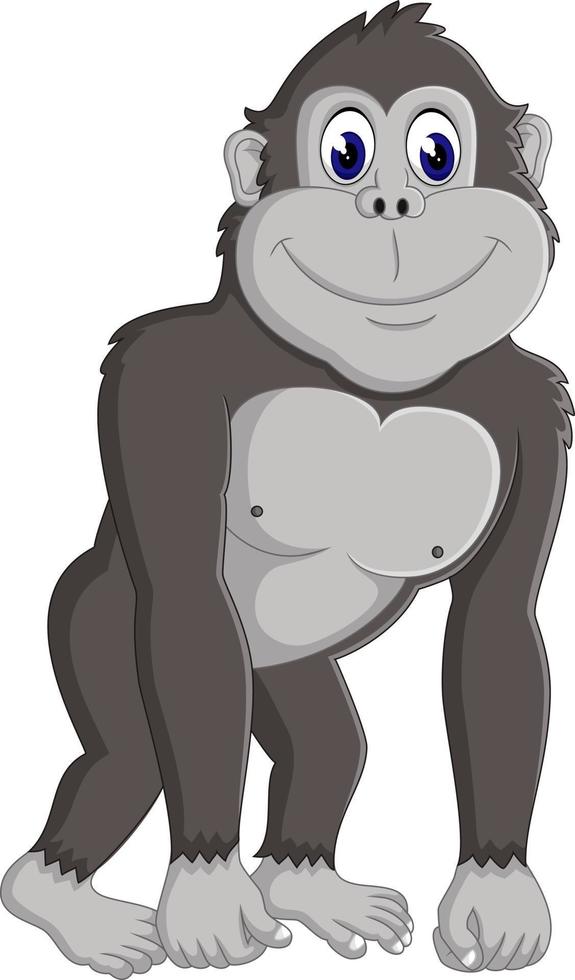 Angry gorilla cartoon vector