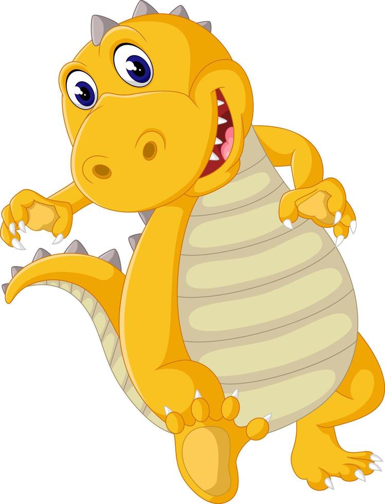 Cute dinosaur cartoon vector