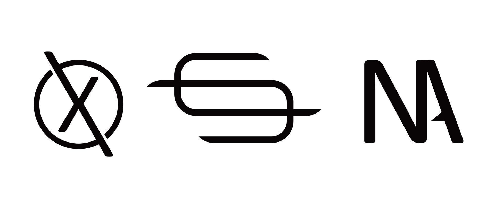 monograma simple y elegante vector