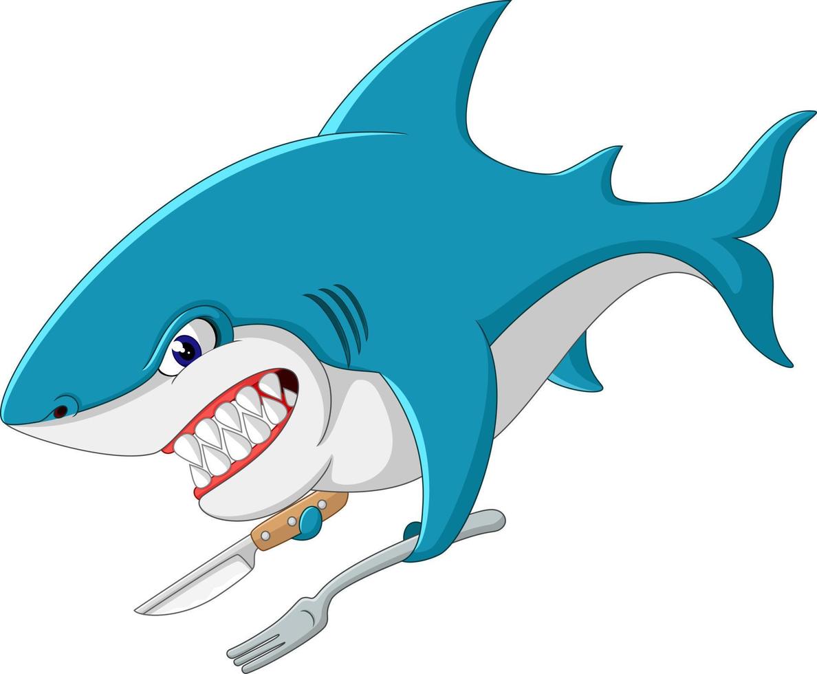 cute Shark cartoon vector