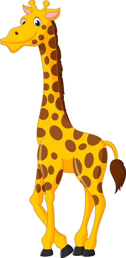 Cute giraffe cartoon vector