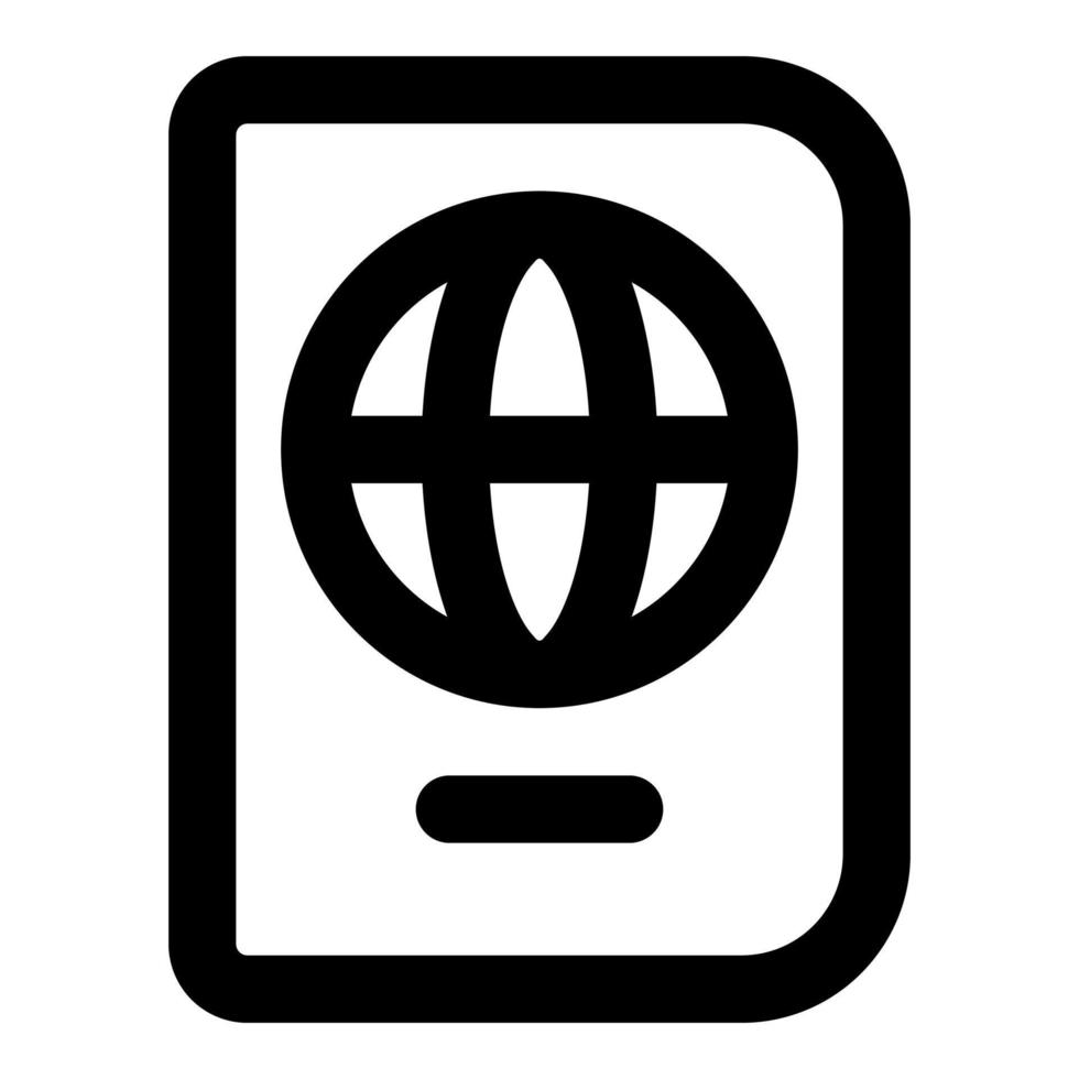 passport icon ui vector