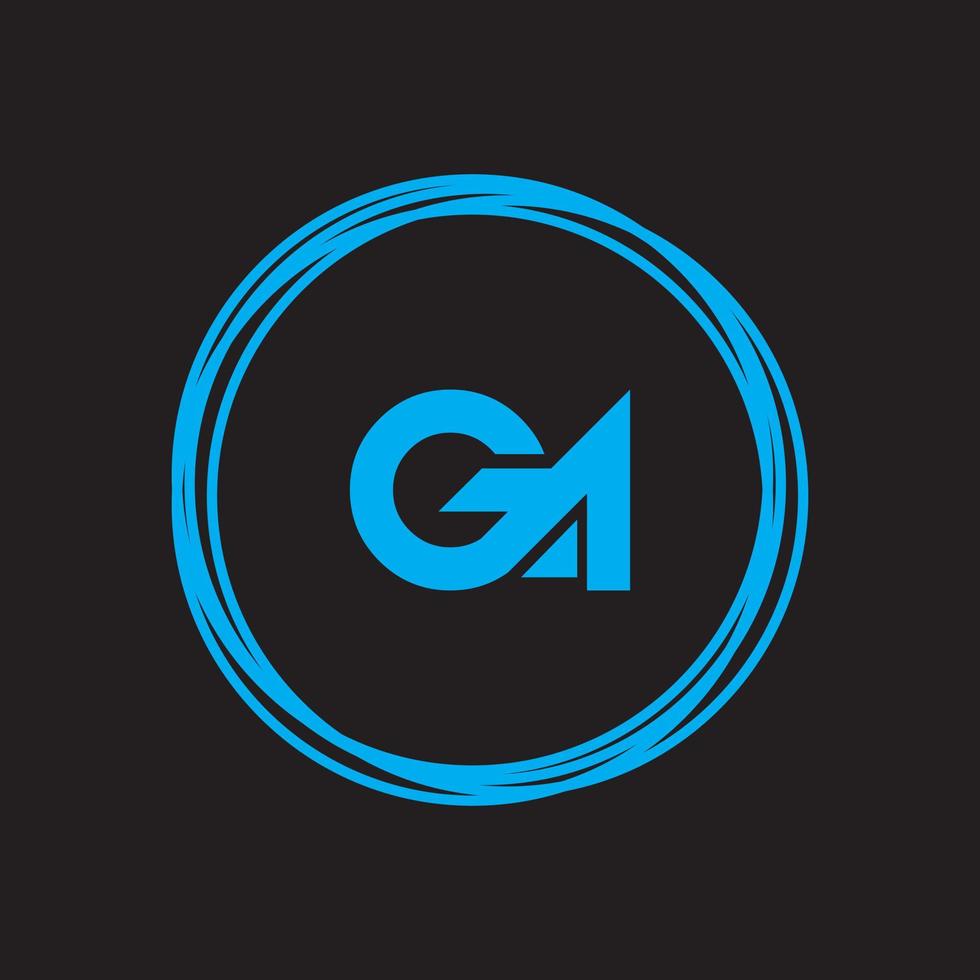 Initial Letter GA Logo Template Design vector