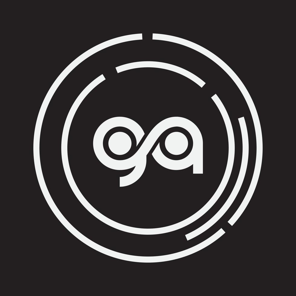 Ga initial letter vector logo icon