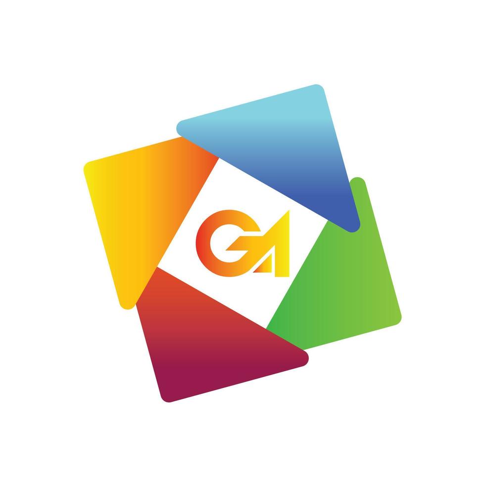 Ga initial letter vector logo icon