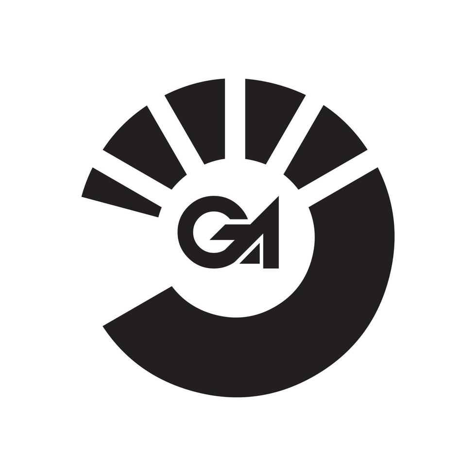 Ga initial letter vector logo icon